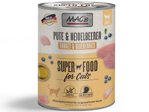 Mac's Katten Natvoer Blikjes 800g kalkoen & bosbessen
